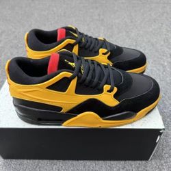 Brand New in box Air Jordan 4 RM "Bruce Lee' Black Yellow Red Unisex 