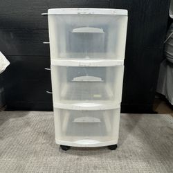 Plastic Drawer with wheels.  