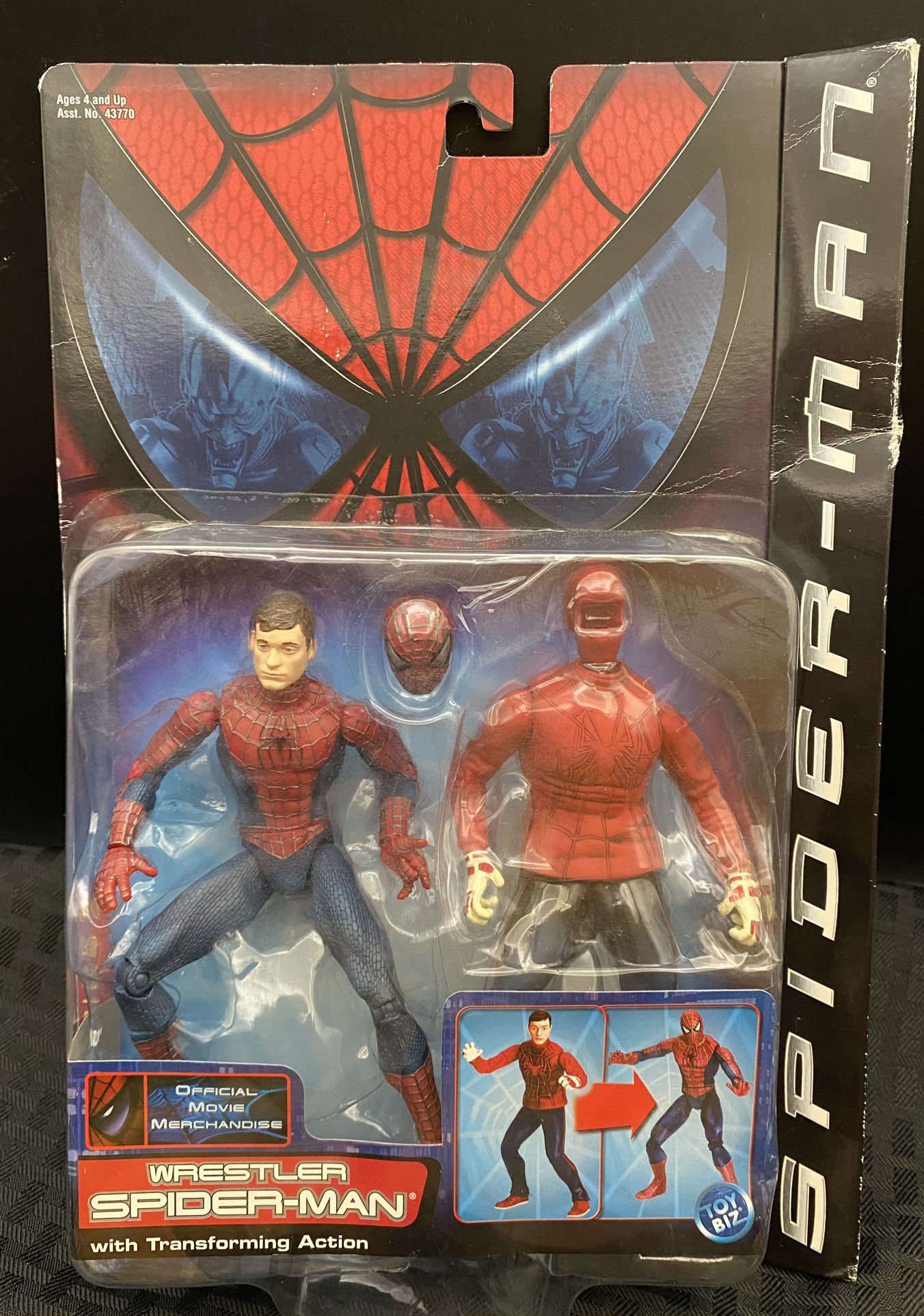 Marvel Spider-Man Wrestler Transforming Action Figure Toybiz MIB (2002,  KB#29) 