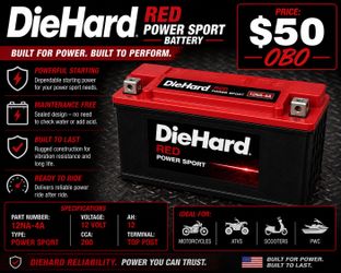 Diehard Red Power Sport 12NA-4A