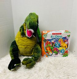 Dinosaur Backpack and Puzzle