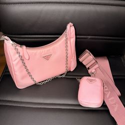 Prada Re-edition 2005 Re-Nylon Shoulderbag Pink
