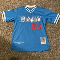 Negro League Newark Dodgers Jersey Blue V-Neck 1945
