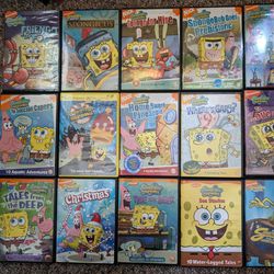 Lot Of 15 SpongeBob DVD Episodes & The SpongeBob SquarePants Movie