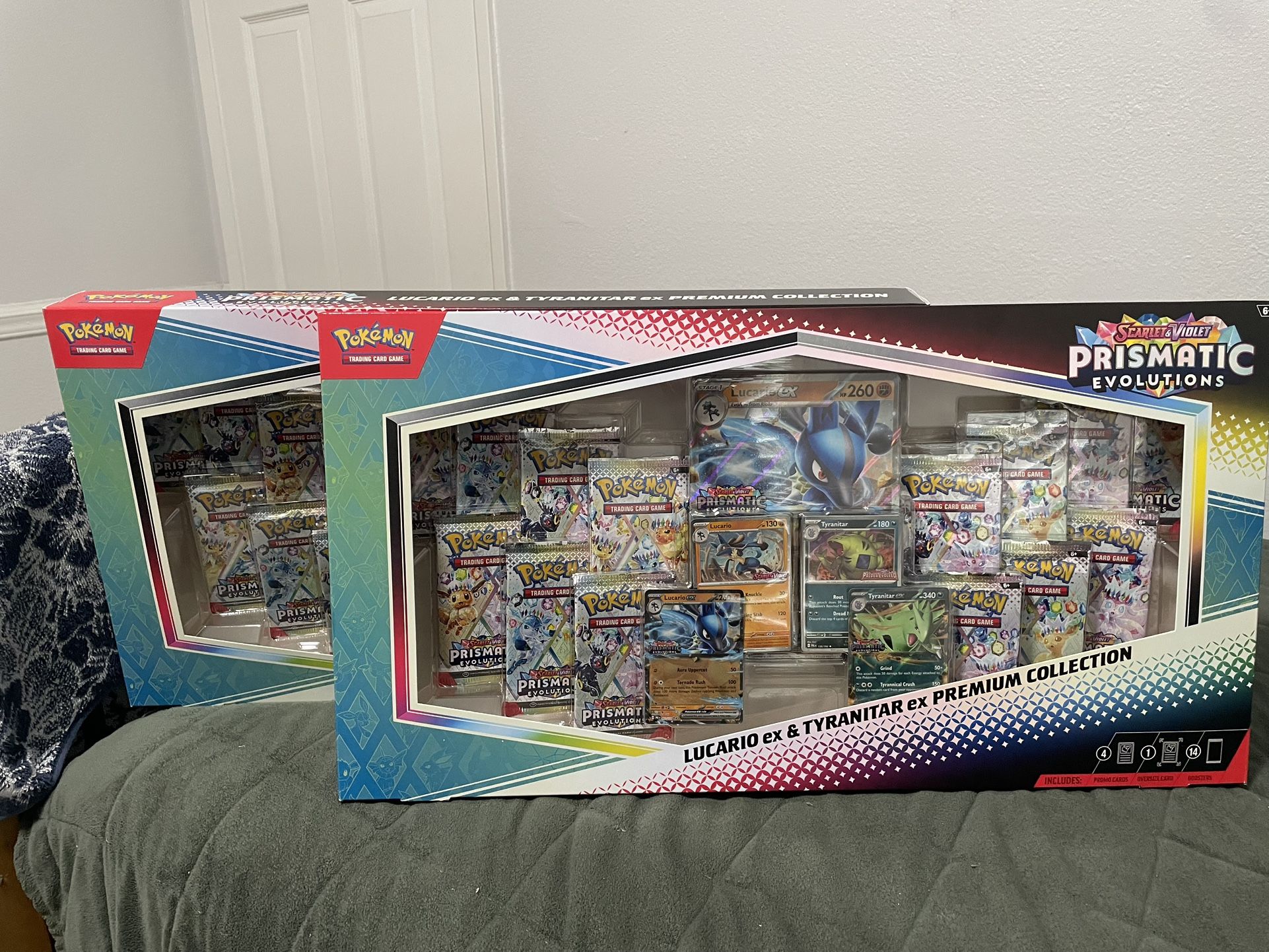 Prismatic Evolutions Lucario ex & Tyranitar ex Premium Collection (Sam's Club)