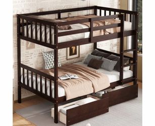Twin bunk bed with storage