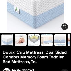 Dourxi Dual Sided Crib /toddler Bed Mattress 