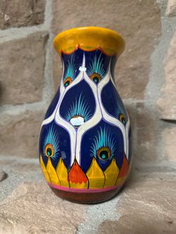 Flower Vase Clay Artesanía Mexicana
