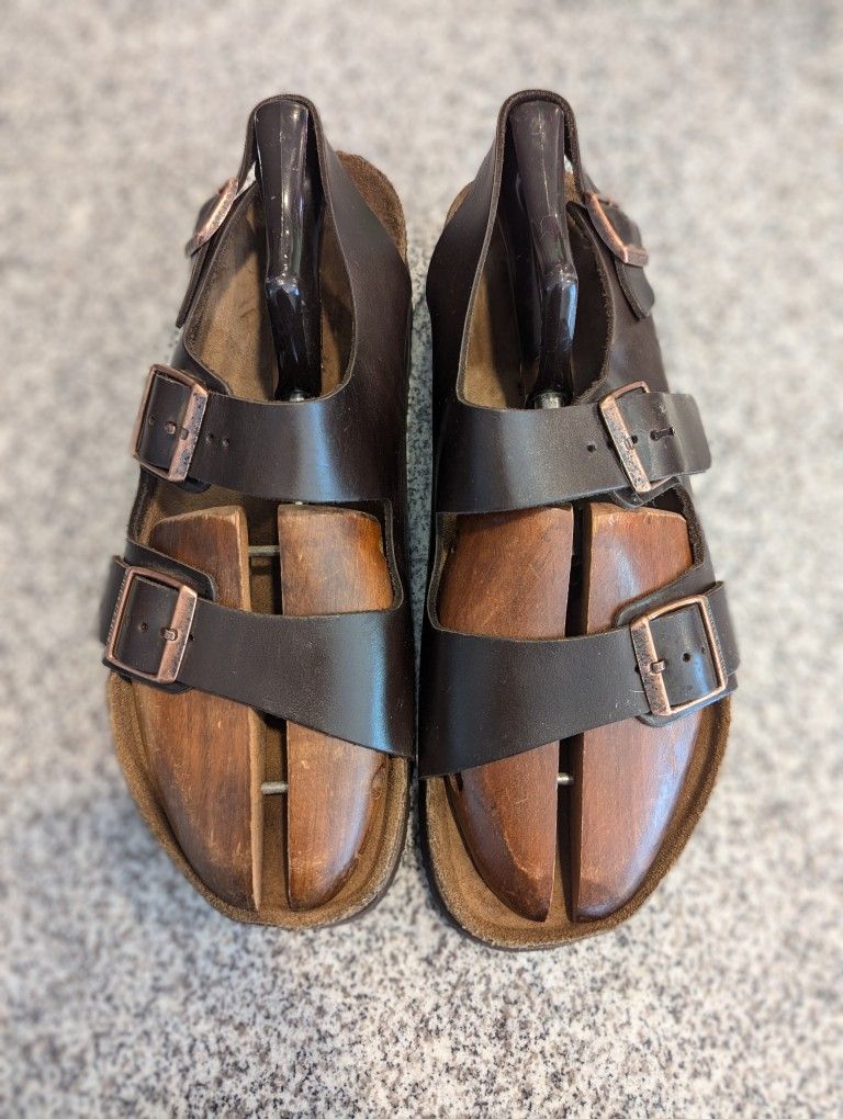 Birkenstock Milano - Size 46 = 12-12.5 US Men's -Brown - Full grain leather