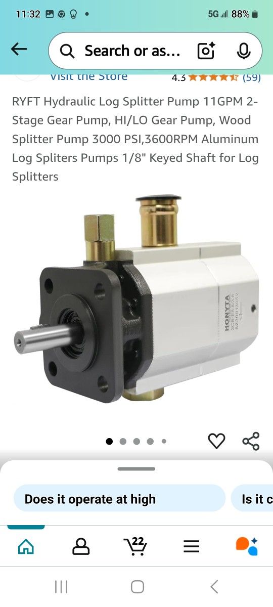 Log Spliter Motor