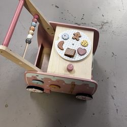 Kids Push Along Play Toy Made Of Wood