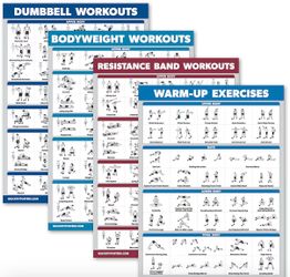 4 Laminated Workout Charts