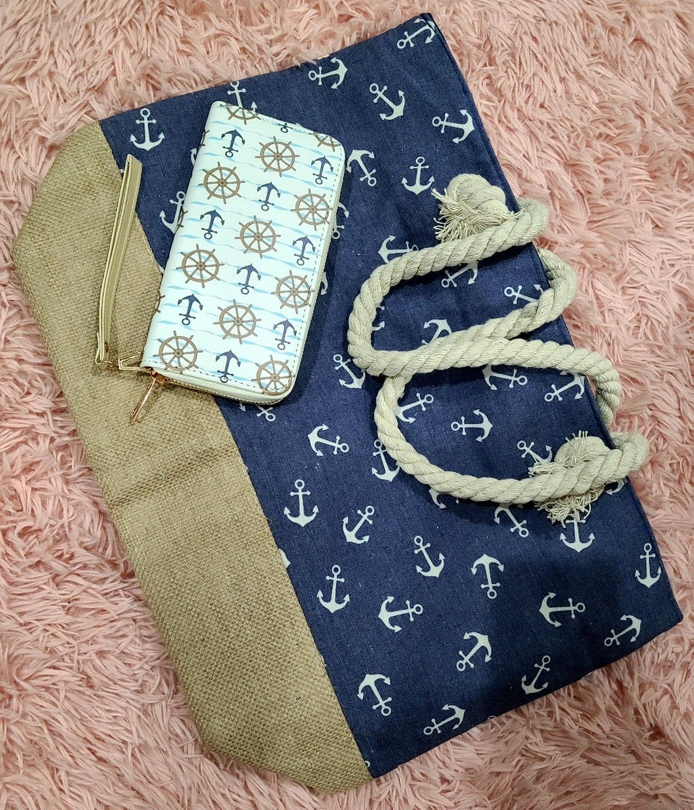 tote and matching wallet