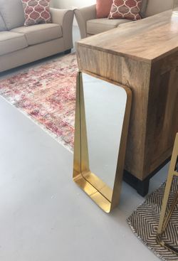 Gold finish mirror