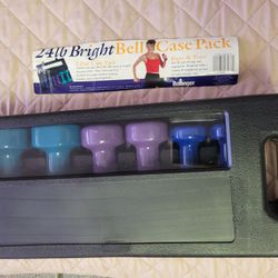 Vinyl-covered Dumbbell Set in Storage Case