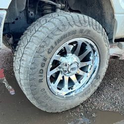 20x10 Chrome Rims And Tires 295/65/20 AT