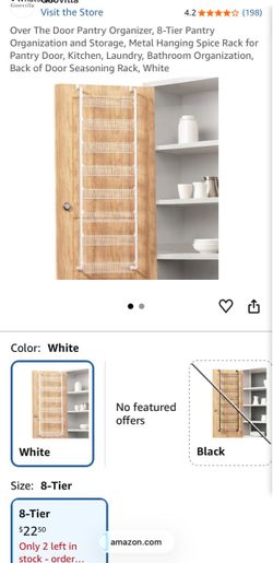 8-Tier Over-the-Door Pantry Organizer - White