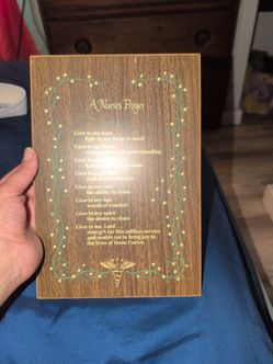 Wooden wall plaque -- for sale