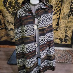 Southwest Inspired Hooded Pancho Adult One Size