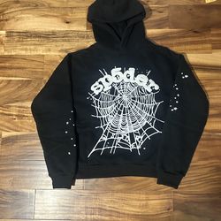 Sp5der Black OG Web hoodie