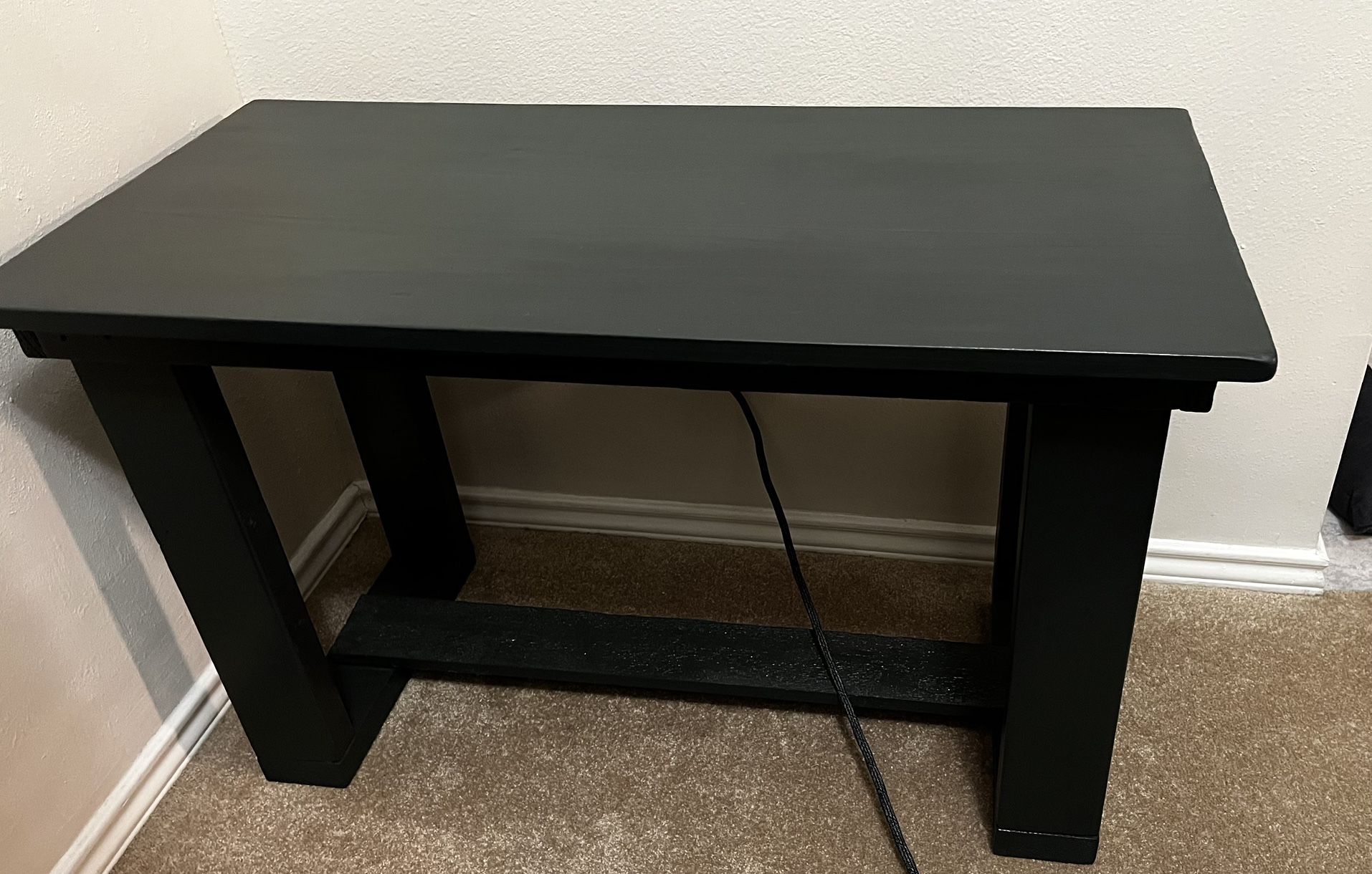 Handcrafted Wood Table 35 1/2” x 17 1/2” x 21 3/4”