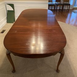 Vintage Henkel Harris Solid Wild Black Cherry Dining Table 100”(without leaves 64”