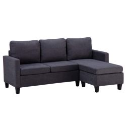 L-Shaped Convertible Sofa Couch