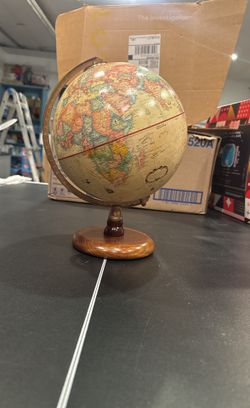 Replogle 12" Textured Globe Omega Nutrition World Classic Series Hardwood U.S.A.