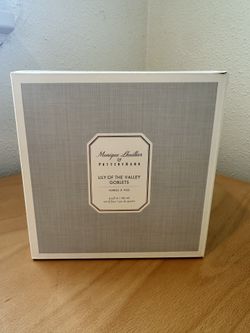 Brand new - Pottery Barn Monique Lhuillier Lily Of The Valley Glass Wine Goblets - Set Of 4