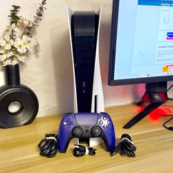 Ps5 Disc 1TB Console with Controller and Cables