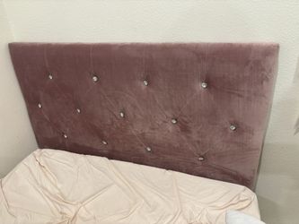 Pink Velvet Twin Headboard