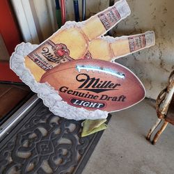 vintage miller glass neon sign works