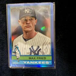 2025 Topps Heritage - Max Fried #244 Chrome Silver Sparkle Refractor