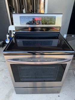 LG electric stove black Stainless steel