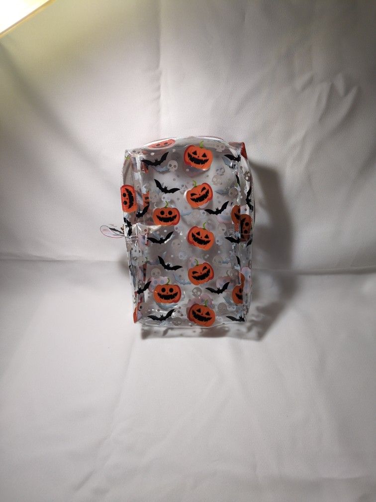 Tall Halloween Print Makeup Bag