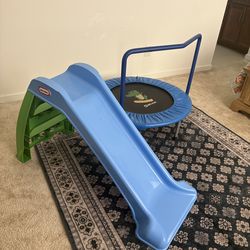 Kids slide and trampoline