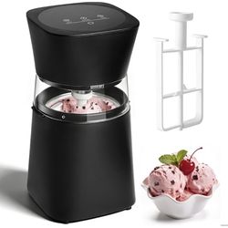 KITOART Ice Cream Maker Machine, Premium Electric Ice Cream Mini Maker Machine for Gelato, Sorbet & Frozen Yogurt - Low-Noise Operation - Easy to Clea