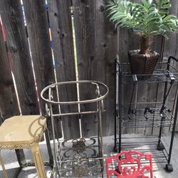 Garden Stands Fake Plant Plant Base Hooks Etc Used Good Condition Price Goes As $5 $10$15 Obo 