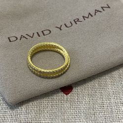 David Yurman 18K gold diamond ring

