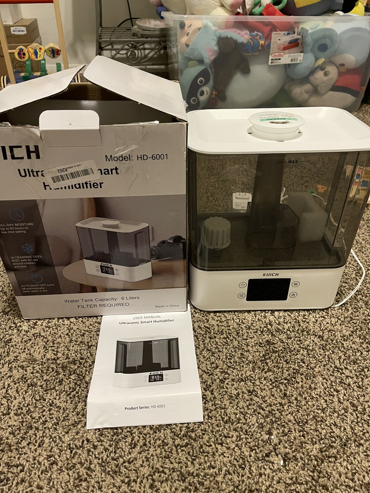 Ultrasonic Smart Humidifier 6 Liter
