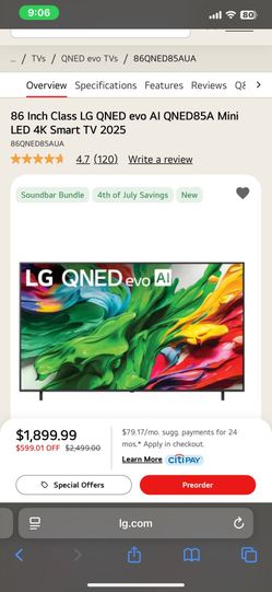 LG QNED Evo TV 