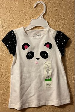 Girls 18 Months Panda Short Sleeve Shirt New