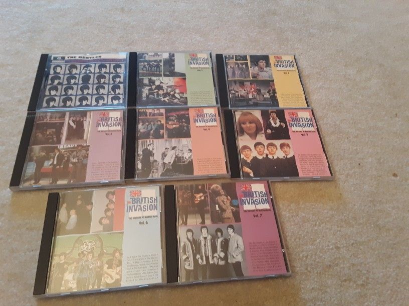 Beatles Hard Day's Night CD, Volume 1 Through 7 British Invasion CDs