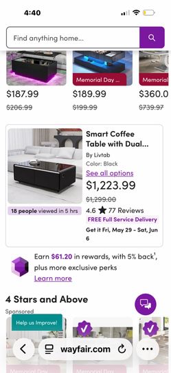 Bluetooth speaker / refrigerator/ phone charger coffee table