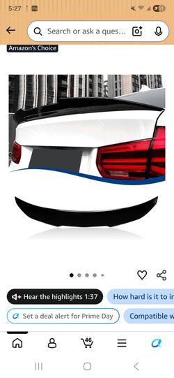F30 Trunk Spoiler PSM-Style Compatible with (2013-2018) 3 Series F30 Sedan / F80 M3 Sedan Gloss Black