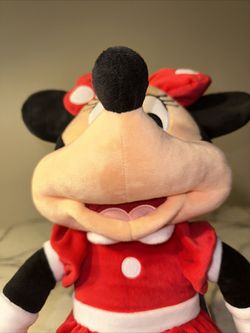 NWT MINT Disney Minnie Mouse Plush 26" Large Doll Classic Red Polka Dot Dress Thumbnail
