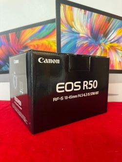 Canon EOS R50 Mirrorless Camera with 18-45mm Lens (Black)