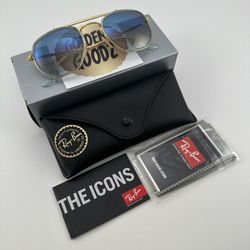 NEW Ray-Ban Sunglasses The Marshall II Gold RB3648M 91233M Blue Gradient Classic