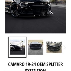ZL1 addons Camaro SS front lip extension 2019-2024