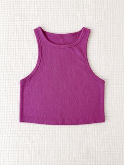 Wild Fable Purple Ribbed Crop Top – Women’s Size M
